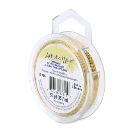 30ga Artistic Craft Wire - Tarnish Resistant Brass - 50yd (45.7m)