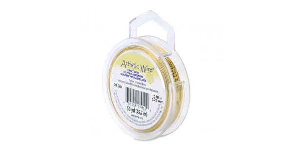 30ga Artistic Craft Wire - Tarnish Resistant Brass - 50yd (45.7m ...