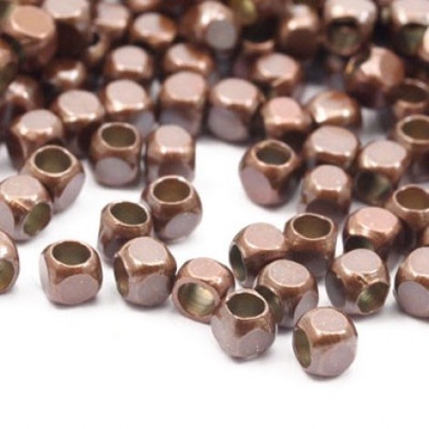 2.5mm Tiny Square Copper Brass Cube Beads