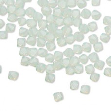 4mm Czech Preciosa Crystal Bicones - Chrysolite Opal