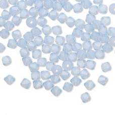4mm Czech Preciosa Machine Cut Crystal Bicones - Light Sapphire Opal