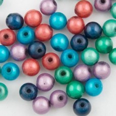 6mm Round Miracle Beads - Jewel Mix - Pack of 100
