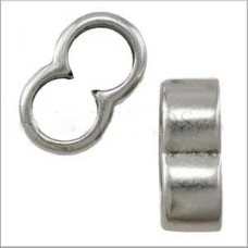 15x2.5mm (ID 5mm x 2) Smooth Double Slider for holding double strand of 4.5-5mm Round Cord - Pack of 2