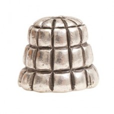 9x12mm Sea Hive Nunn Design Beadcap - Ant Silver - Pack of 2