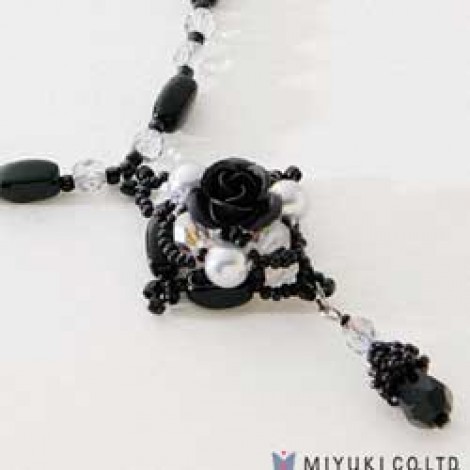 Miyuki Bead Jewellery Kit - Noir Rose Necklace
