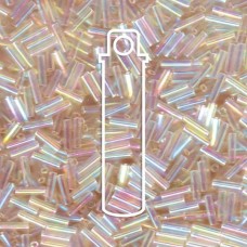 6mm (#2) Miyuki Bugle Beads - Crystal Ivory Gold - 17gm
