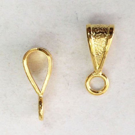 9x5mm Necklace Loop Bails - Gold Plated - Pack of 10