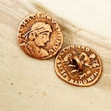 17mm Roman Coin Buttons - Antique Copper
