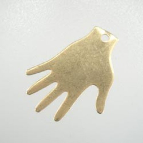 22x15mm Raw Brass Hand Charm - Pack of 15 22x15mm Raw Brass Hand Charm - Pack of 15