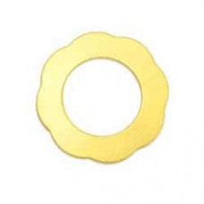 1-1/8" (28mm) 24ga  ImpressArt Brass Scalloped Washers - Pack of 2