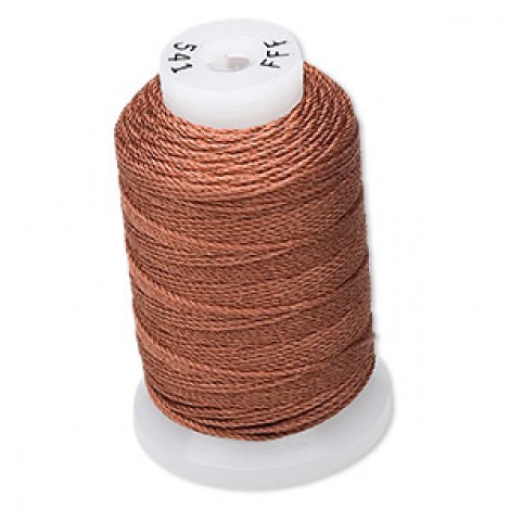 Purely Silk™ 3-Ply .42mm FFF Silk Thread - Brown - 84 metre spool