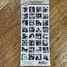 7/8" (23mm) Dogs & Puppies Designer Collage Paper -32 images