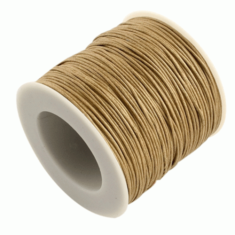 1mm Natural Waxed Eco-Friendly Cotton Cord - 100yd Spool