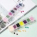 15.5x3.3x3.5cm 7-Compartment Rectangle Flip Top Storage Contains - Pack of 2