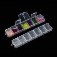 15.5x3.3x3.5cm 7-Compartment Rectangle Flip Top Storage Contains - Pack of 2
