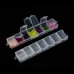 15.5x3.3x3.5cm 7-Compartment Rectangle Flip Top Storage Contains - Pack of 2