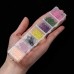 15.5x3.3x3.5cm 7-Compartment Rectangle Flip Top Storage Contains - Pack of 2