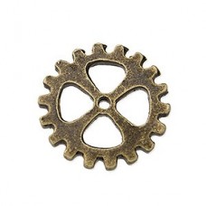 15mm Antique Bronze Steampunk Gear Connector 3