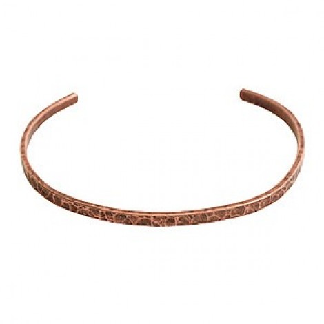 3.3mm Nunn Design Hammered Cuff Bracelet - Ant Copper