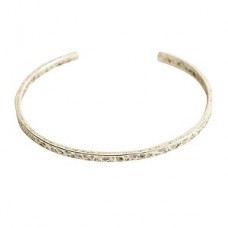 3.3mm Nunn Design Hammered Cuff Bracelet - Ant Silver