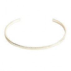 3.3mm Nunn Design Hammered Cuff Bracelet - Bright Silver - Each