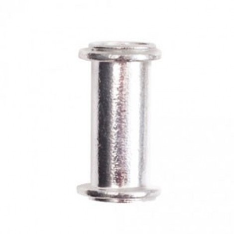 26x15mm Nunn Design Bright Sterling Plated Large Channel Bead - each