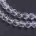 6mm Clear Faceted Glass Round Beads - Per strand (88-91pc)