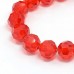 4mm Red Faceted Round Beads - Strand (87-93 beads)