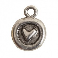 Nunn Design Itsy Circle Heart - Ant Silver