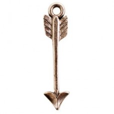 24mm Nunn Design Mini Arrow Charm - Ant Silver - Each