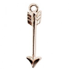 24mm Nunn Design Mini Arrow Charm - Bright Silver - Each