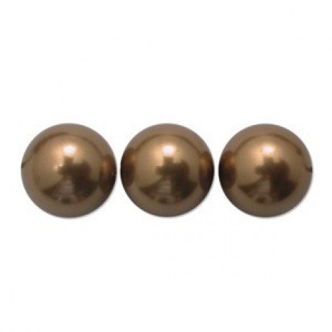 6mm Swarovski Crystal Pearls - Copper