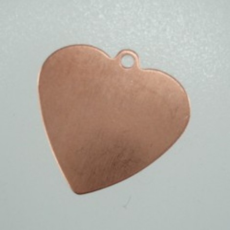 5/8" (16mm) ImpressArt Copper Heart Blank Drop with Ring - Pack of 8 5/8" (16mm) ImpressArt Copper Heart Blank Drop with Ring - Pack of 8