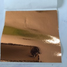 Rose Gold Fine Metallic Foil Leaf Sheets - Pack of 10 x 8x8.5cm sheets
