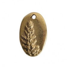 21x13mm Nunn Design Redwood Pendant - 24K Gold Plated - Each