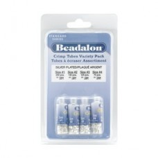 Beadalon 600pc Crimp Tube Variety Pack - Silver Plated