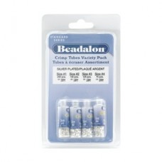 Beadalon 600pc Crimp Tube Variety Pack - Silver Plated