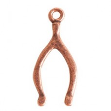 22.5mm Nunn Design Wishbone Charm - Ant Copper - Each