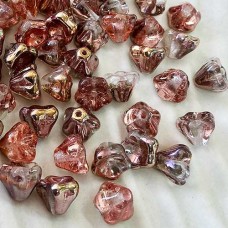 8x6mm Czech Bell Flowers - Apollo Gold - Pack of 20