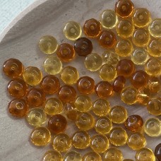 4x7mm Topaz Fire Polish Rondelle Mix - Pack of 20