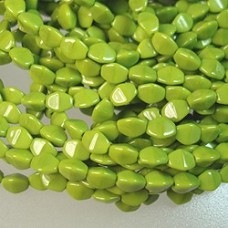 5x3mm Czech Pinch Beads - Chartreuse - Pack of 50