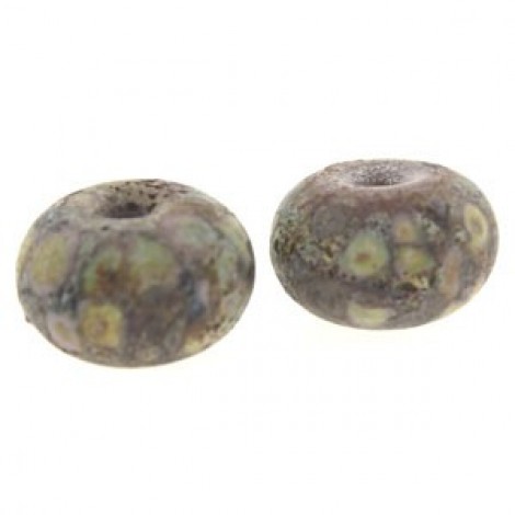 D Millard Rustic Relics Lampwork Beads - Purple - 1 pair
