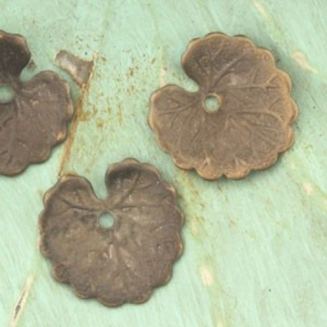 14.5mm Vintaj Natural Brass Wooded Ivy Charm