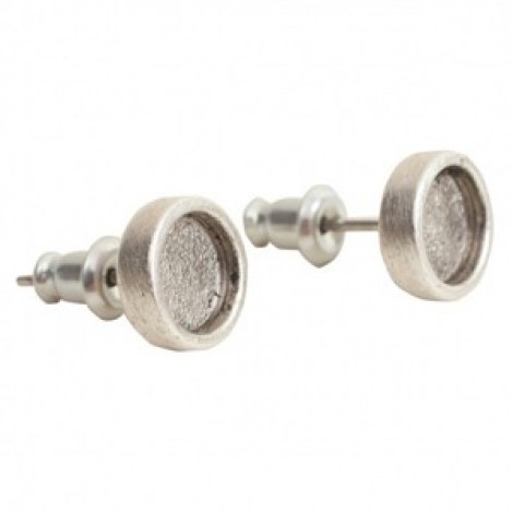 6mm Nunn Design Itsy Circle Earposts - Ant Silver