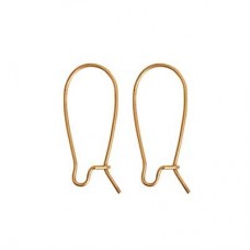 25mm Nunn Design Antique 24K Gold Kidney Earwires