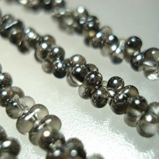 2x4mm Preciosa Farfalle Seed Beads - Crystal Platinum