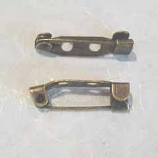 3/4" (20mm) Antique Bronze Bar Pins - Pack of 12