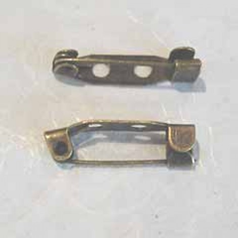 3/4" (20mm) Antique Bronze Bar Pins - Pack of 12