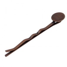 50mm Ant Copper Plated Bobby Pin with 10mm Round Pad