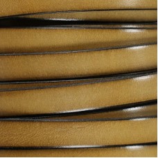 10x2mm Flat Licorice Leather - Cedar - Per 25cm